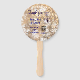 Snap label share social media q r code glitter gol handwaaier