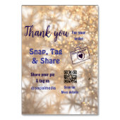 Snap label share social media q r code glitter gol kaart (Achterkant)