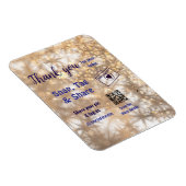 Snap label share social media q r code glitter gol magneet (Rechterzijde)