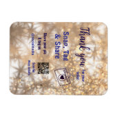Snap label share social media q r code glitter gol magneet (Horizontaal)