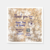 Snap label share social media q r code glitter gol servet (Voorkant)