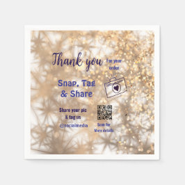 Snap label share social media q r code glitter gol servet