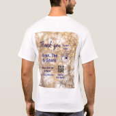 Snap label share social media q r code glitter gol t-shirt (Achterkant)