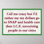 SNAP not ICE Poster (Voorkant)