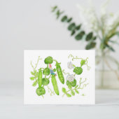 Snap Pea Gnome briefkaart (Staand voorkant)