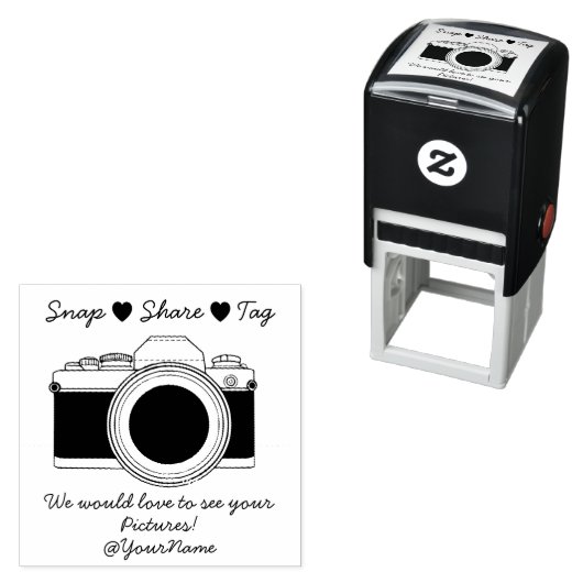 Snap share bruiloft  zelfinktende stempel (In situ)