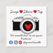 Snap Share label Social Media Business Order bedan (Voorkant)