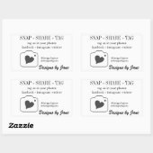 Snap Share Tag Sticker voor Klein Bedrijf (Vel)