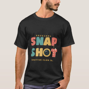 Snap Shot Retro Patroon Camera Letters T-shirt