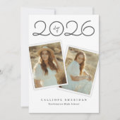 Snap Shots Minimal Graduation Announcement Card Kaart (Voorkant)