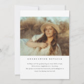 Snap Shots Minimal Graduation Announcement Card Kaart (Achterkant)