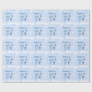 Snap tag deel sociale media q r code glitters blau cadeaupapier