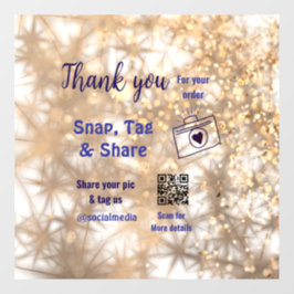 Snap-tag delen sociale media q r-code glitters gla raamsticker
