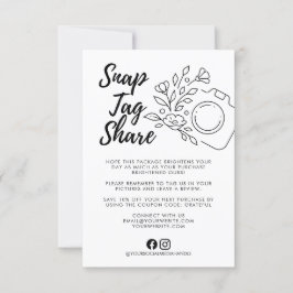 Snap Tag Share Business Thank You Card Bedankkaart