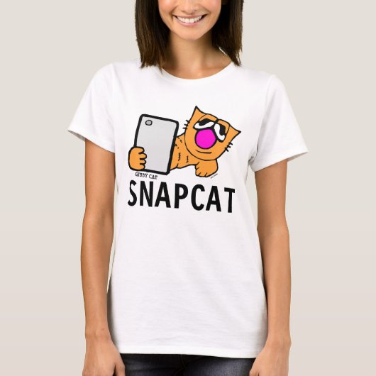 SNAPCAT T-shirts, Funny GIBBY CAT GINGER T-shirts (Voorkant)