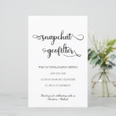 Snapchat geofilter black white Weddenschap (Staand voorkant)