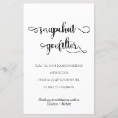 Snapchat geofilter black white Weddenschap (Voorkant)