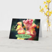 Snapdragon en Bumble bee Birthday Kaart (Gele Bloem)