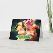Snapdragon en Bumble bee Birthday Kaart (Voorkant)