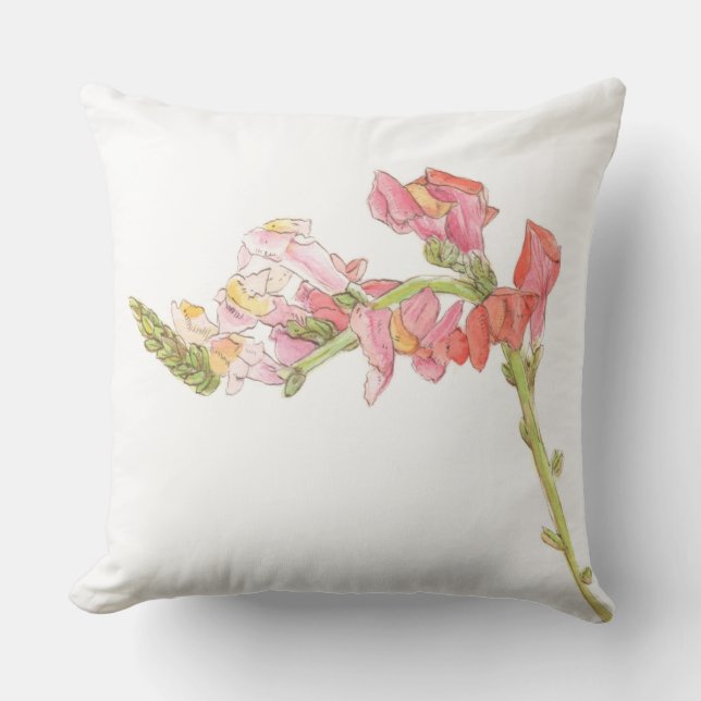 Snapdragon en Cornflower Kussen (Voorkant)