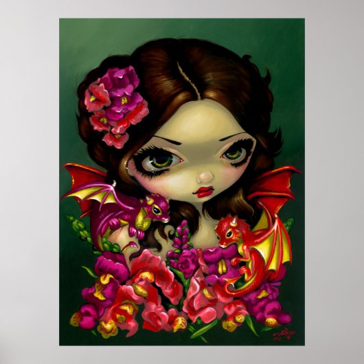 Snapdragon Fairy ART PRINT-fantasierapentbloemen Poster (Voorkant)