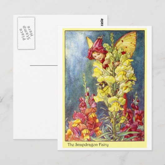 Snapdragon Fairy Briefkaart (Voorkant / Achterkant)