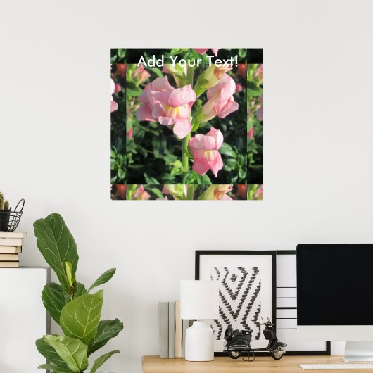 Snapdragon roze ventilator poster (Thuiskantoor)