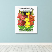 Snapdragon Seed Packet Canvas Afdruk (Insitu (Houten vloer))