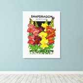 Snapdragon  Seed Packet Canvas Afdruk (Insitu (Houten vloer))