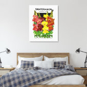 Snapdragon  Seed Packet Canvas Afdruk (Insitu (Slaapkamer))