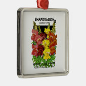 Snapdragon  Seed Packet Metalen Ornament (Rechts)