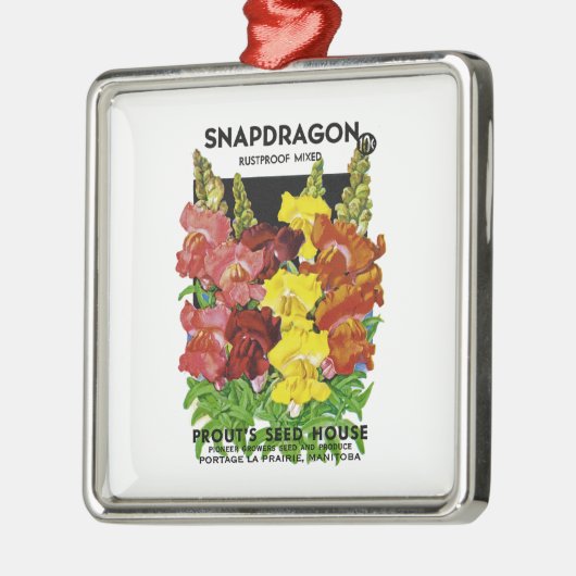 Snapdragon  Seed Packet Metalen Ornament (Links)