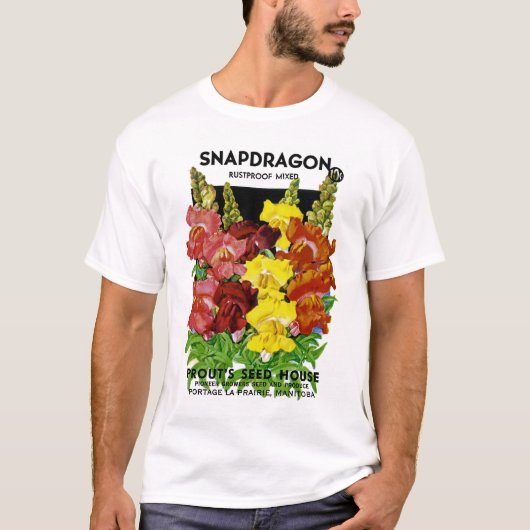 Snapdragon Seed Packet T-shirt (Voorkant)