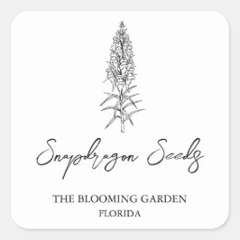 Snapdragon Seeds label