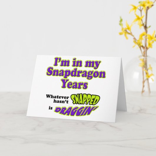 SnapdragonJaren Kaart (Gele Bloem)