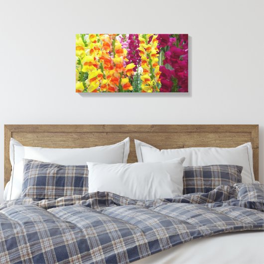 Snapdragons Colorful Floral Canvas Afdruk (Insitu (Slaapkamer))
