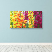 Snapdragons Colorful Floral Canvas Afdruk (Insitu (Houten vloer))
