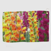 Snapdragons Colorful Floral Golfhanddoek (Horizontaal)