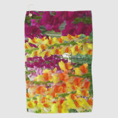 Snapdragons Colorful Floral Golfhanddoek (Voorkant)