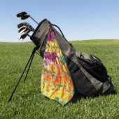 Snapdragons Colorful Floral Golfhanddoek (Groen)