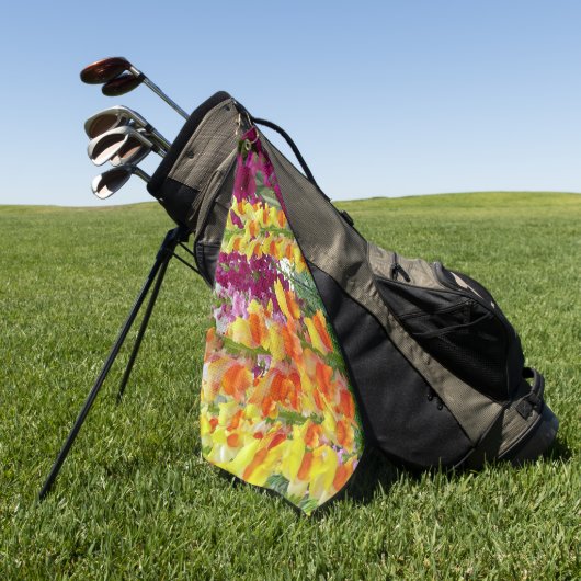 Snapdragons Colorful Floral Golfhanddoek (Groen)