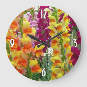 Snapdragons Colorful Floral Grote Klok