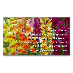 Snapdragons Colorful Floral Magnetisch Visitekaartje