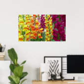 Snapdragons Colorful Floral Poster (Thuiskantoor)