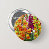 Snapdragons Colorful Floral Ronde Button 5,7 Cm (Voorkant /achterkant)