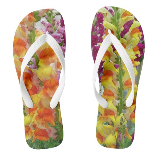 Snapdragons Colorful Floral Teenslippers (Voetbed)