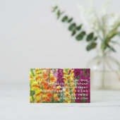 Snapdragons Colorful Floral Visitekaartje (Staand voorkant)