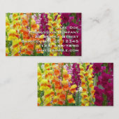 Snapdragons Colorful Floral Visitekaartje (Voorkant / Achterkant)