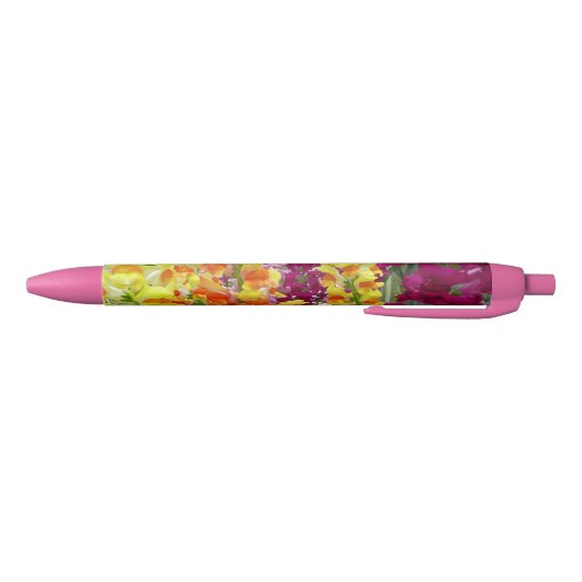 Snapdragons Colorful Floral Zwarte Inkt Pen (Bodem)