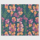 Snapdragons regenboog kleurrijk gepersonaliseerd p cadeaupapier (Vlak)